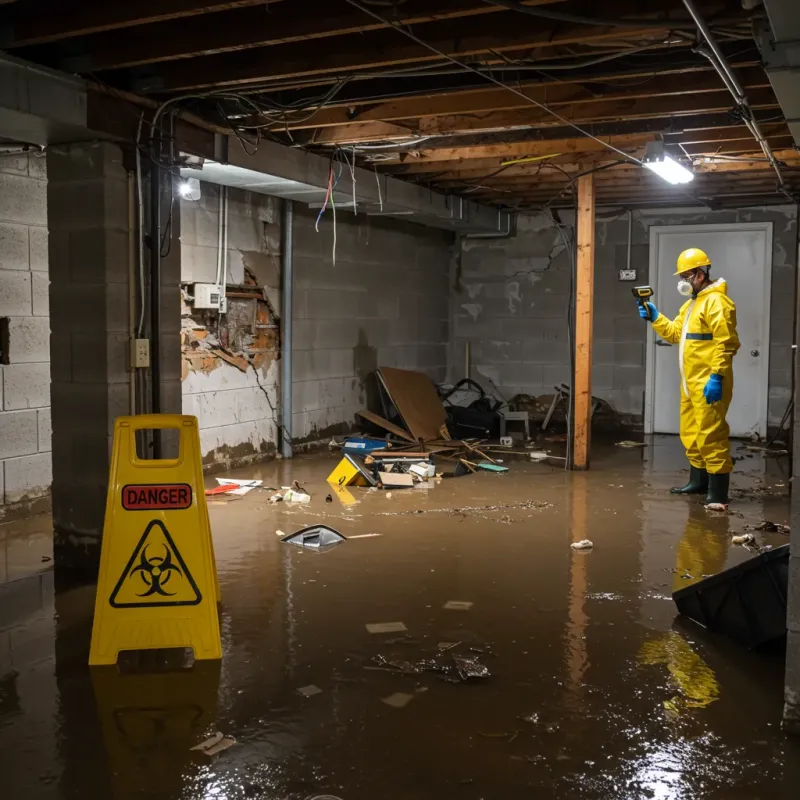 Flooded Basement Electrical Hazard in Castroville, TX Property